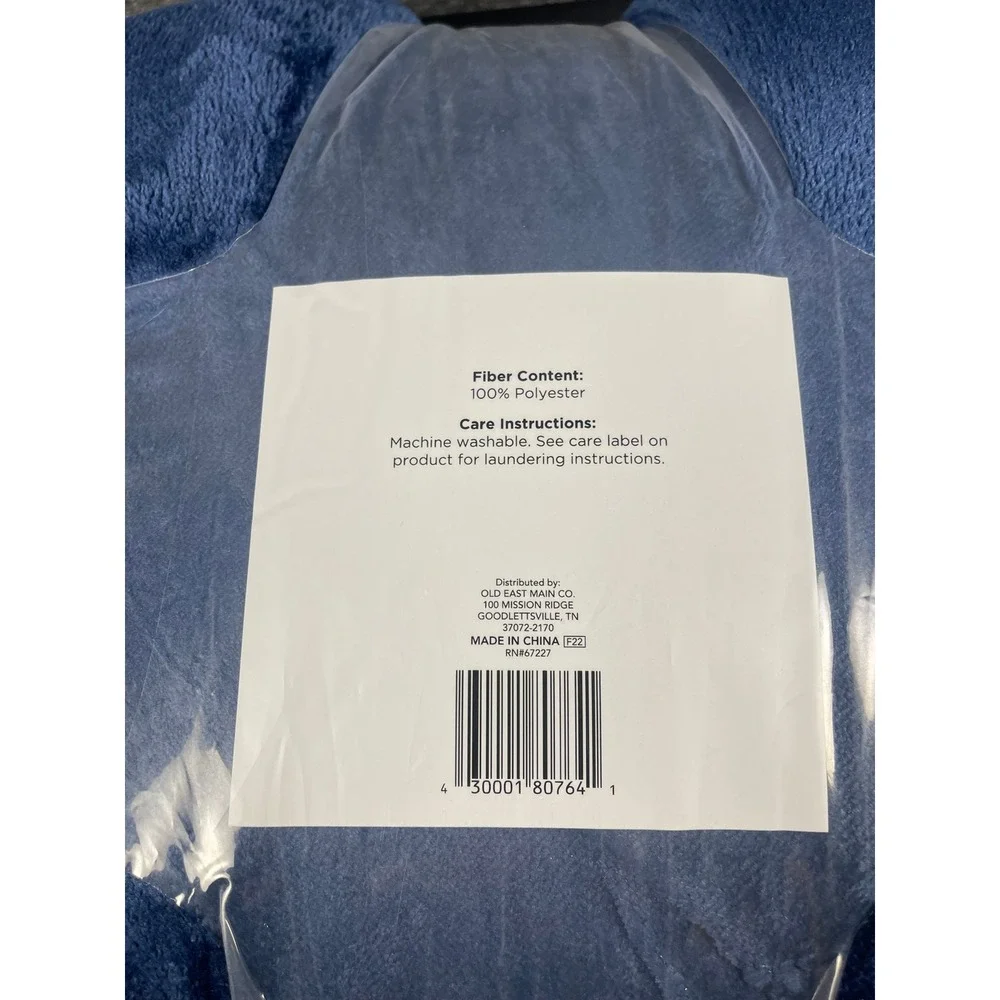Comfort‎ Bay Microlight Berber Blanket Queen Navy Blue 86x90 Soft Plush Fleece